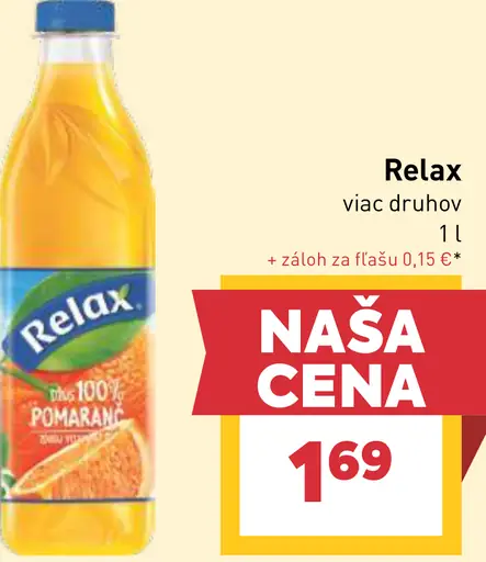 Relax ovocný nápoj rôzne druhy