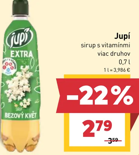 Jupí sirup s vitamínmi