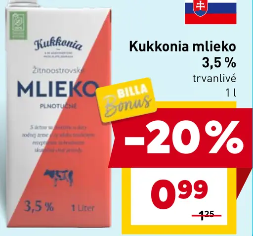 Kukkonia mlieko 3,5 %