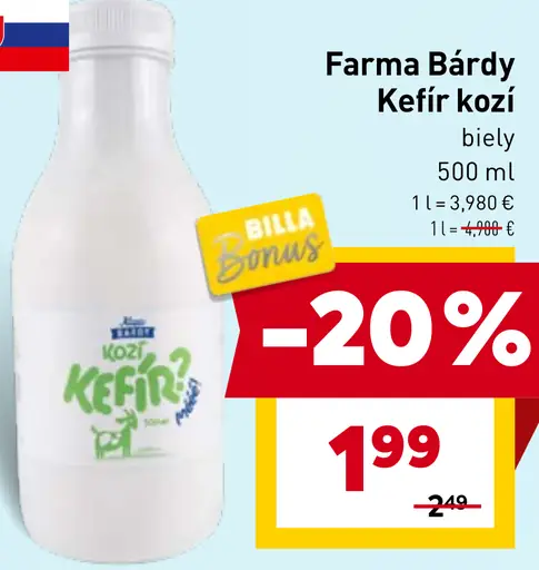 Farma Bánódy Kefír kozí biely
