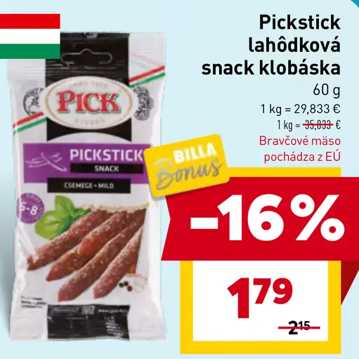 Pickstick lahôdková snack klobáska