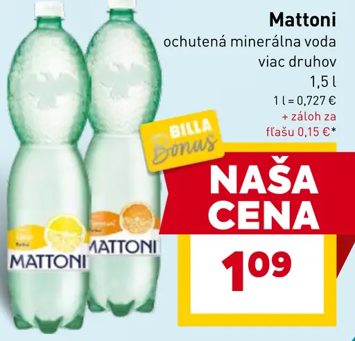 Mattoni ochutená minerálna voda