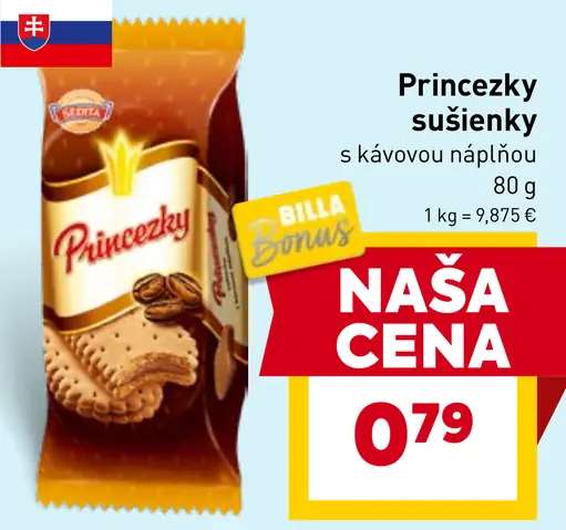 Princezky sušienky s kávovou náplňou
