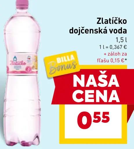 Zlatíčko dojčenská voda