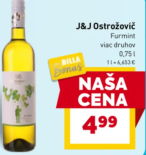 J&J Ostrožovič Furmint víno