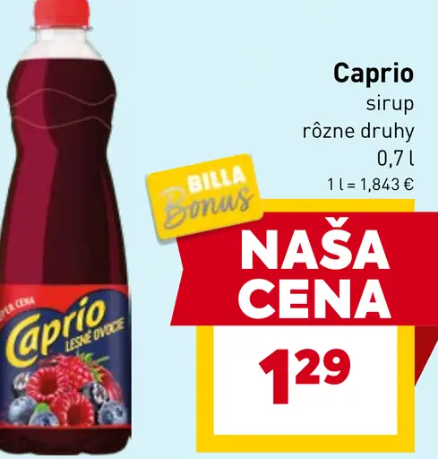 Caprio sirup viac druhov