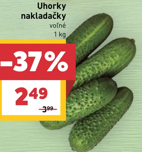 Uhorky nakladačky voľné