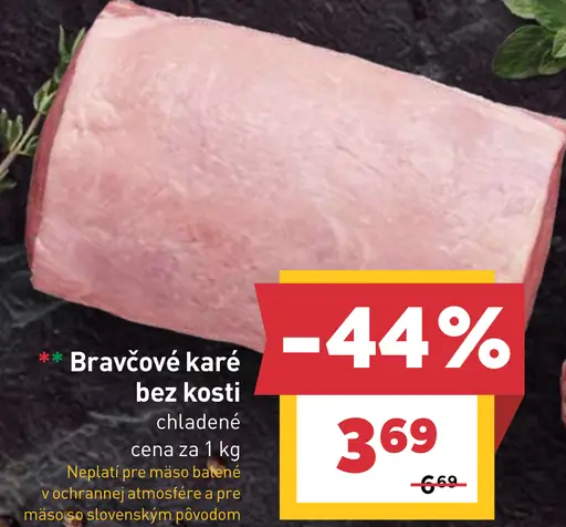 Bravčové karé bez kosti chladené