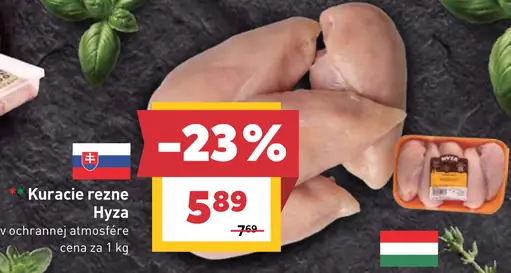 Kuracie rezne Hyza v ochrannej atmosfére