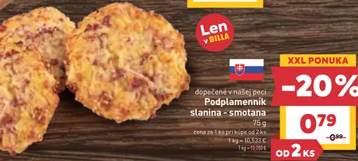 Podplamenník slanina-smotana