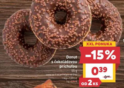 Donut s čokoládovou príchuťou