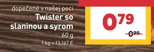 Twister so slaninou a syrom