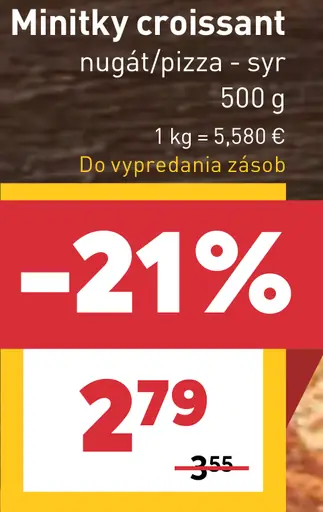 Minity croissant nugát/pizza-syr