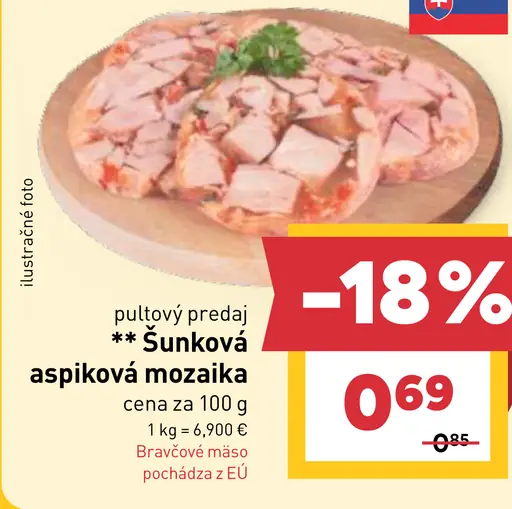 Šunková aspiková mozaika