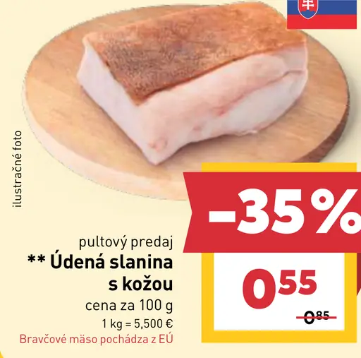 Údená slanina s kožou
