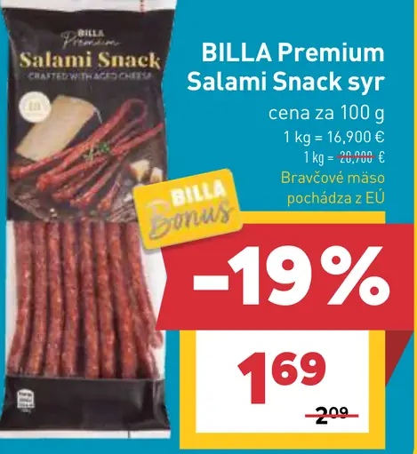 BILLA Premium Salami Snack