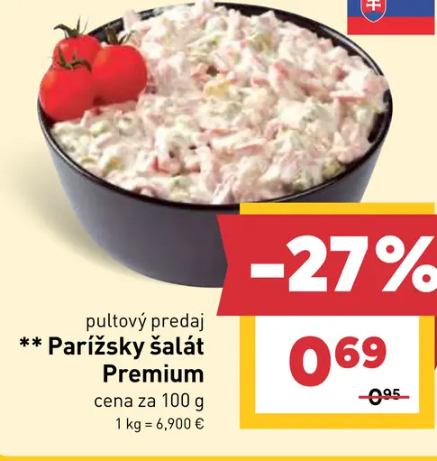 Parížsky šalát lahôdkový šalát