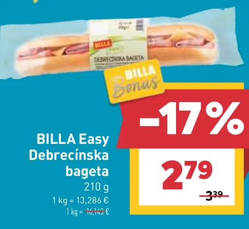 BILLA Easy Debrecínska bageta