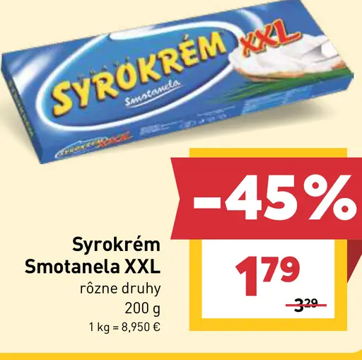 Syrokrém Smotanela XXL tavený syr