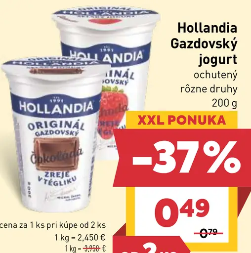 HOLLANDIA Gazdovský jogurt ochutený