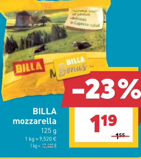 BILLA mozzarella