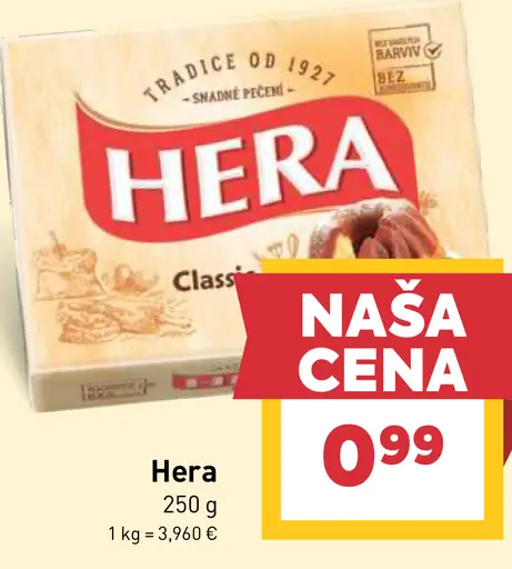 Hera klasický rastlinný tuk