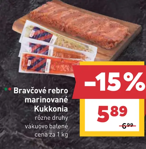 Bravčové rebro marinované Kukkania