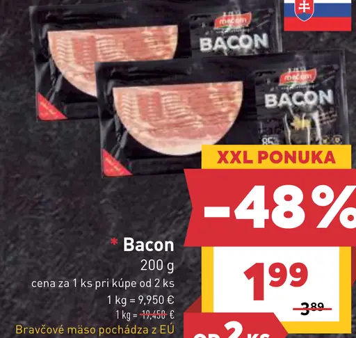 Bacon plátkovaný