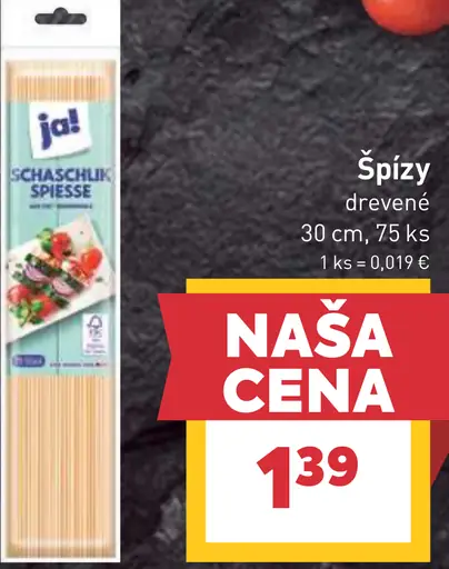 Špízy drevené