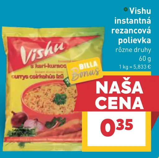 Vishu instantná rezancová polievka