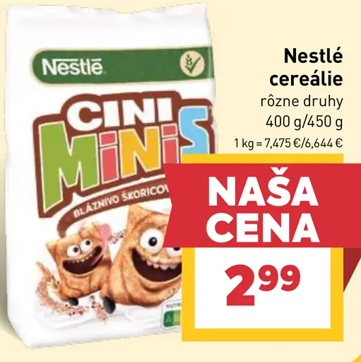 Cini Minis cereálie