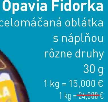 Opavia Fidorka celočalenná oblátka s náplňou