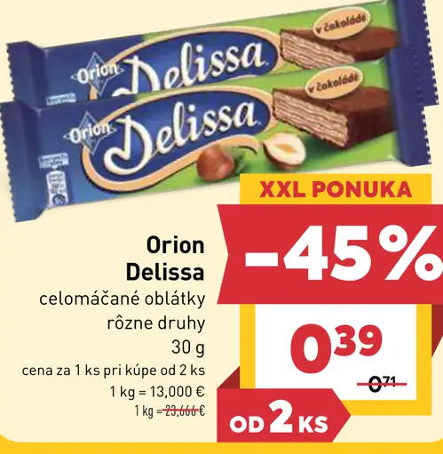 Orion Delissa celomáčané oblátky