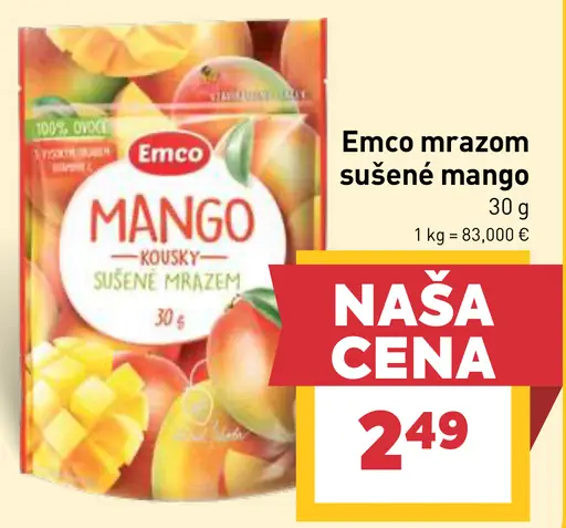Emco Mango sušené mrazom plátky