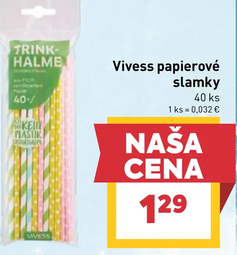 Vivess papierové slamky
