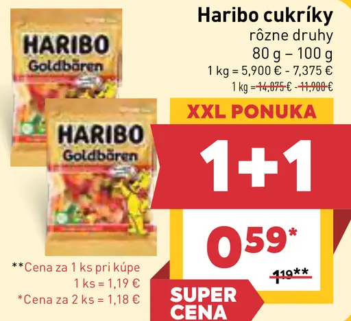 Haribo Želé cukríky rôzne druhy