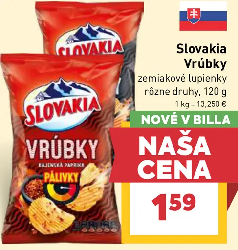 Slovakia Vrúbky zemiakové lupienky rôzne druhy
