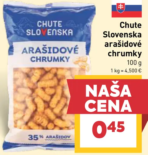 Chute Slovenska arašídové chrumky