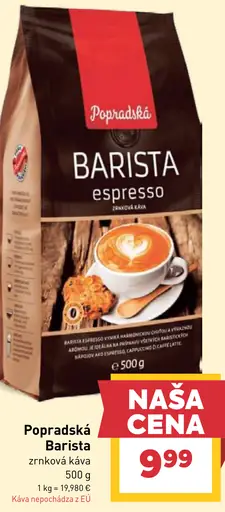 Popradská Barista zrnková káva