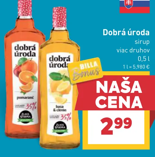 Dobrá úroda sirup rôzne druhy