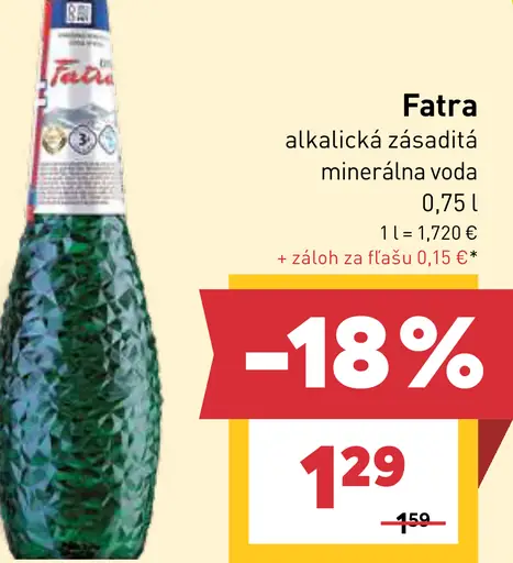 Fatra alkalická zásaditá minerálna voda