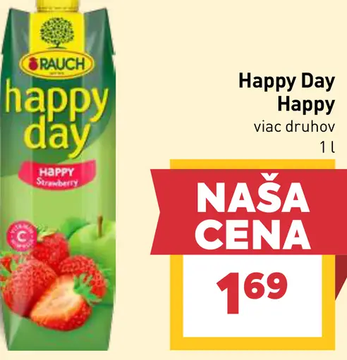 Happy Day ovocný nápoj Happy rôzne druhy