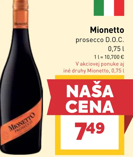 Mionetto prosecco D.O.C.