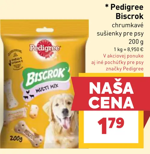 Pedigree Biscrok chrumkavé sušienky pre psy