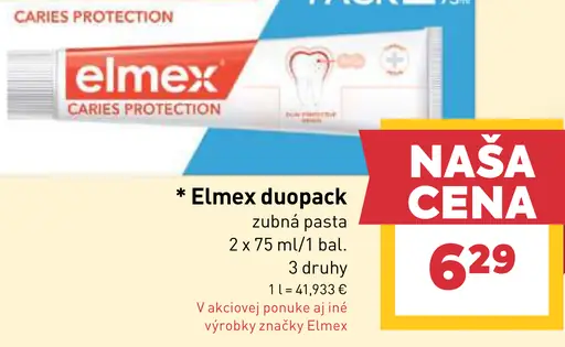 Elmex zubná pasta duopack