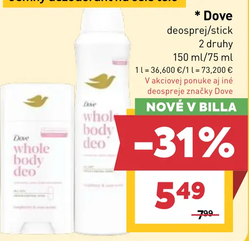 Dove dezodorant sprej alebo stick