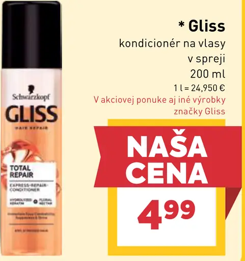 Gliss kondicionér na vlasy v spreji