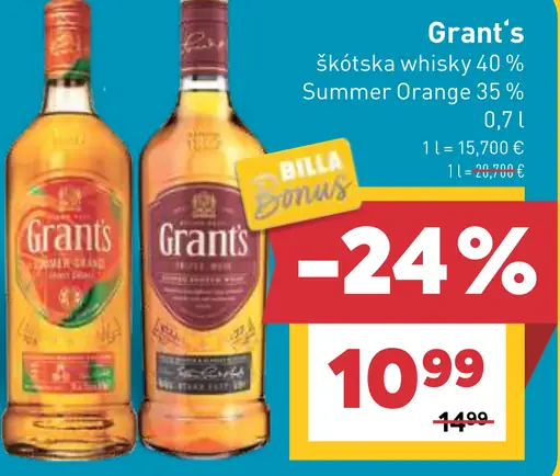 Grant’s škótska whisky 40 %