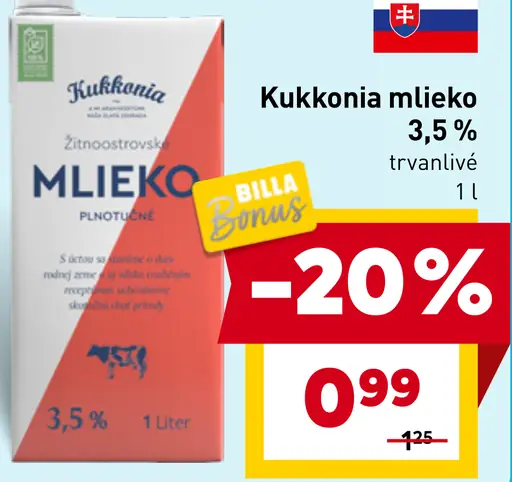 Kukkonia mlieko 3,5 %
