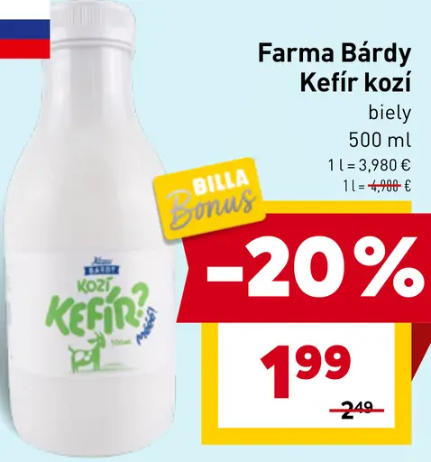 Farma Bárdy kefír kozí biely
